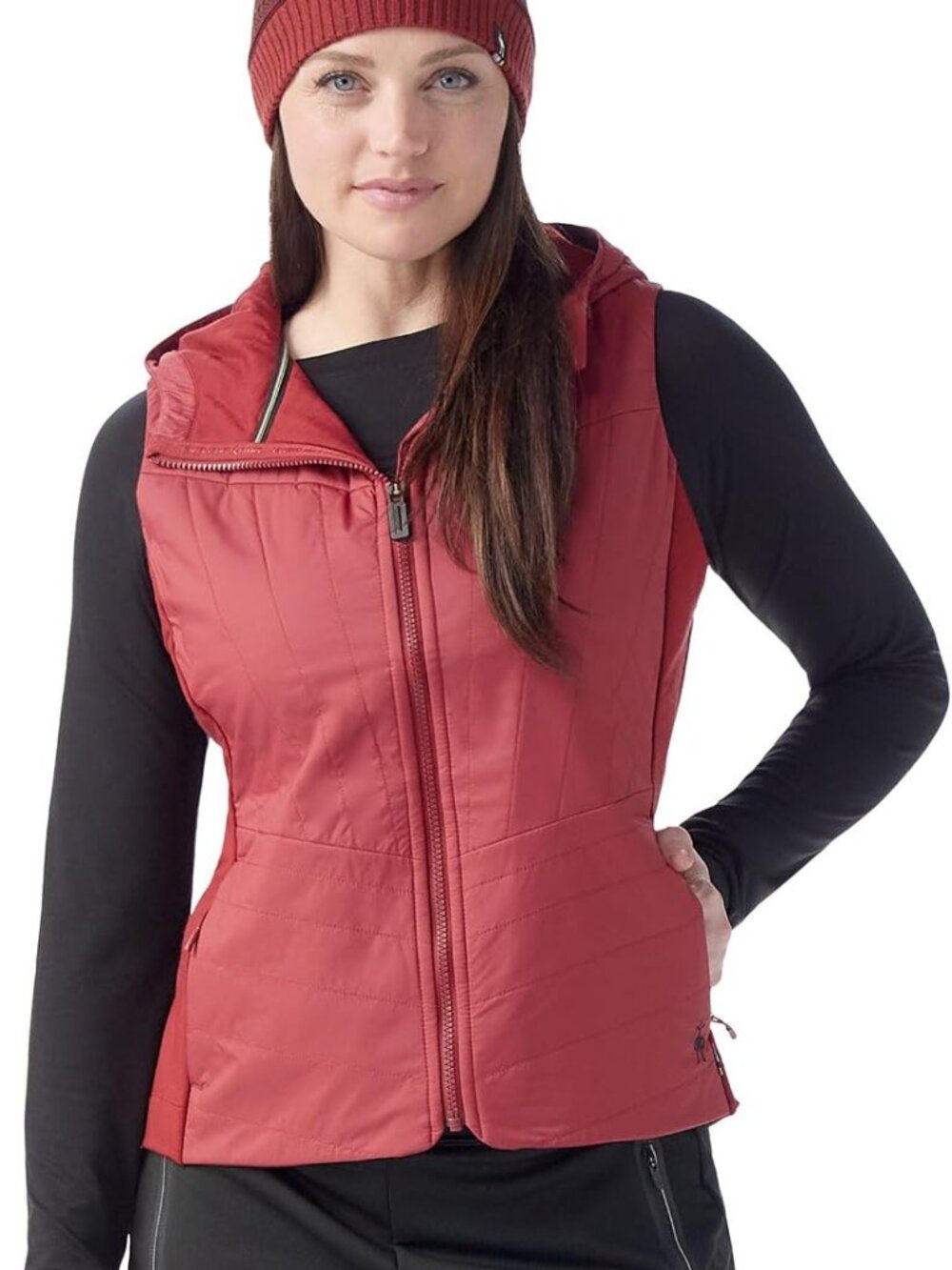 Smartwool Smarloft Hooded Vest Women's - Currant Red